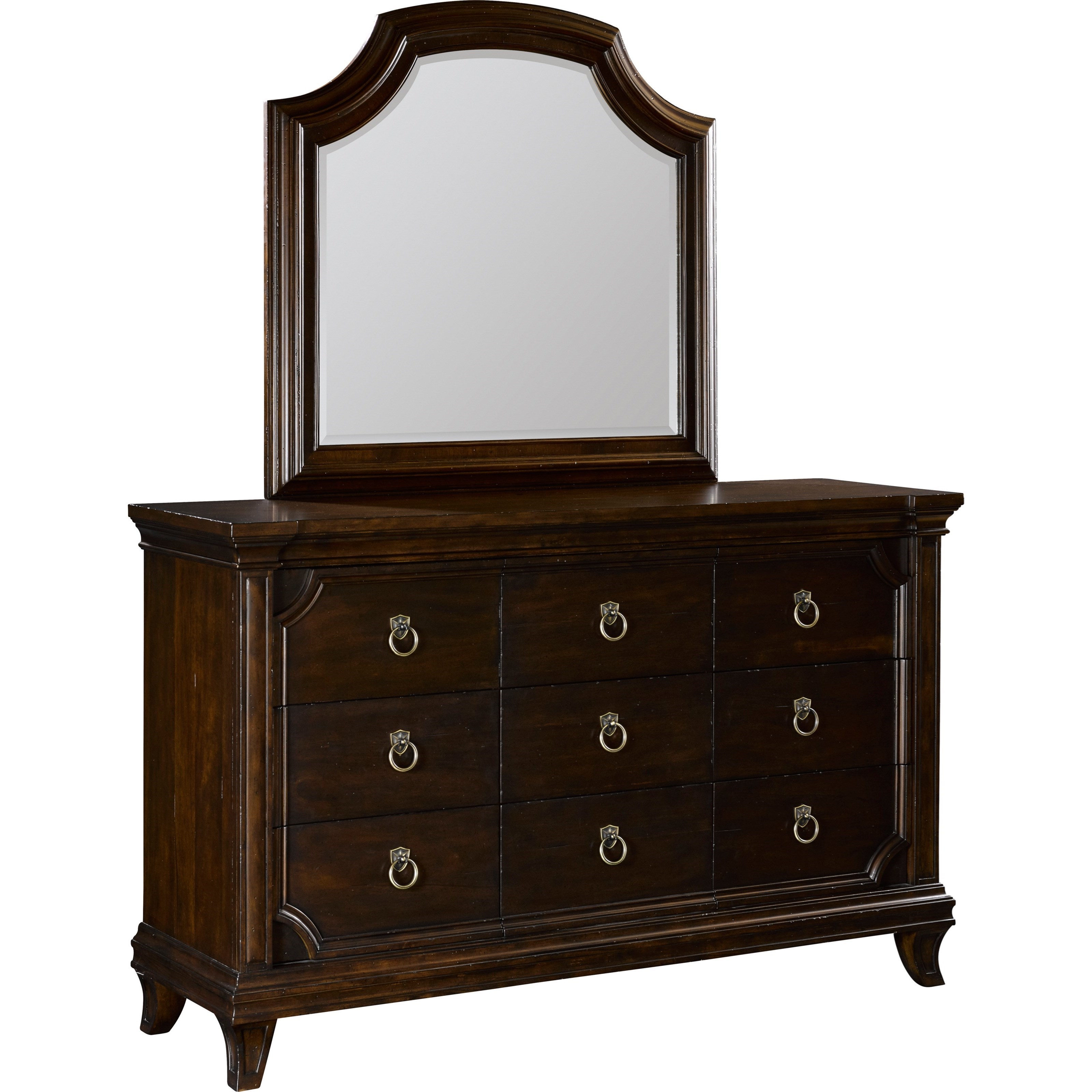 Broyhill Furniture New Charleston Traditional 9 Drawer Dresser and